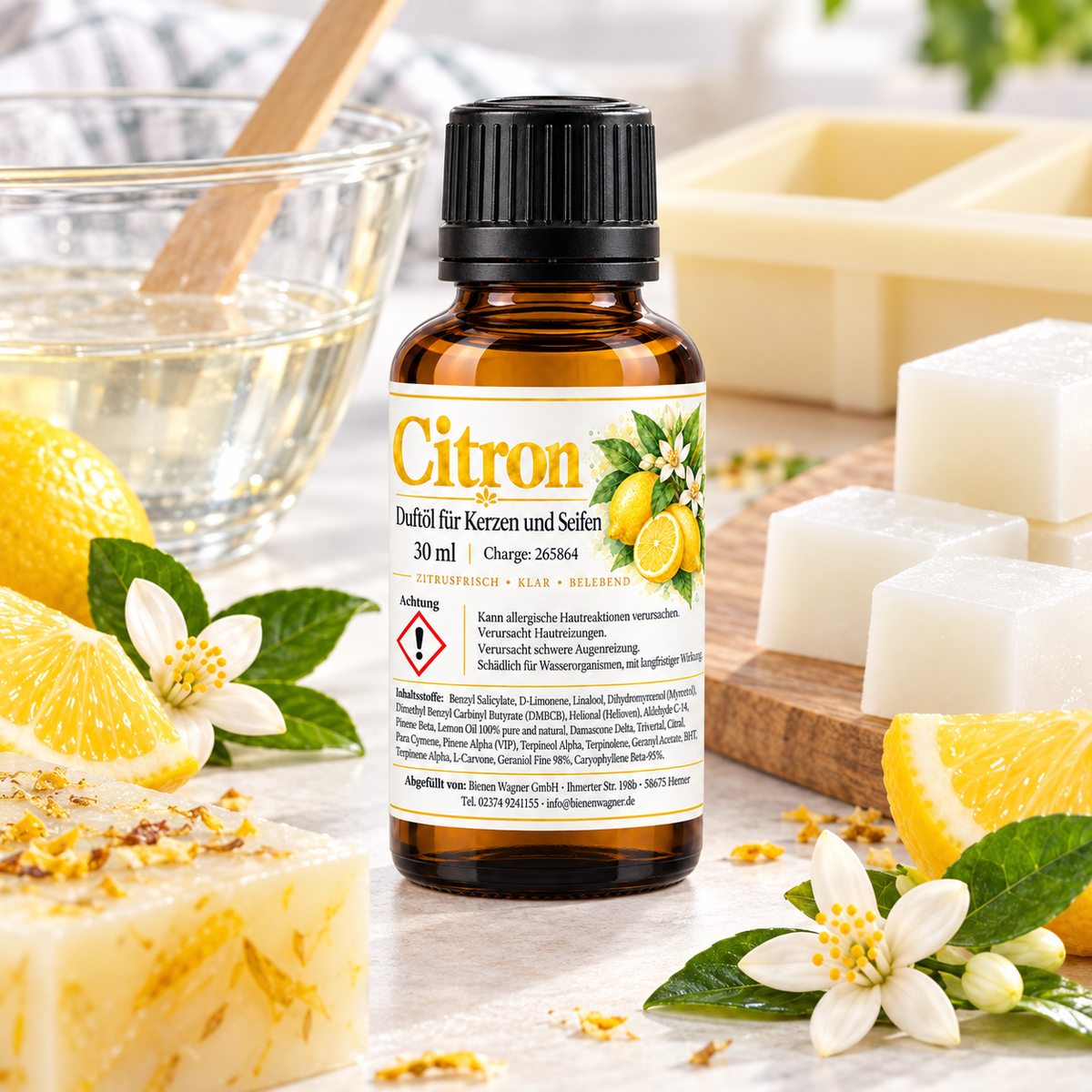 Citron geurolie 30 ml – citroengeur voor kaarsen & zepen 