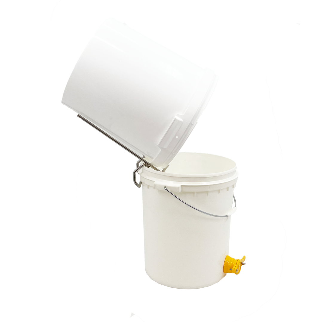 Porta secchiello in acciaio inox stabile universale adatto a tutti i secchi e imbottigliatori per miele