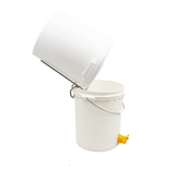 Porta secchiello in acciaio inox stabile universale adatto a tutti i secchi e imbottigliatori per miele