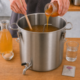 Contenitore in acciaio inox per ammostamento e fermentazione da 35 litri per idromele e vino di miele – set da 8 pezzi 