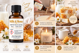 Huile parfumée Milk & Honey 30 ml – parfum lait & miel pour bougies & savons 