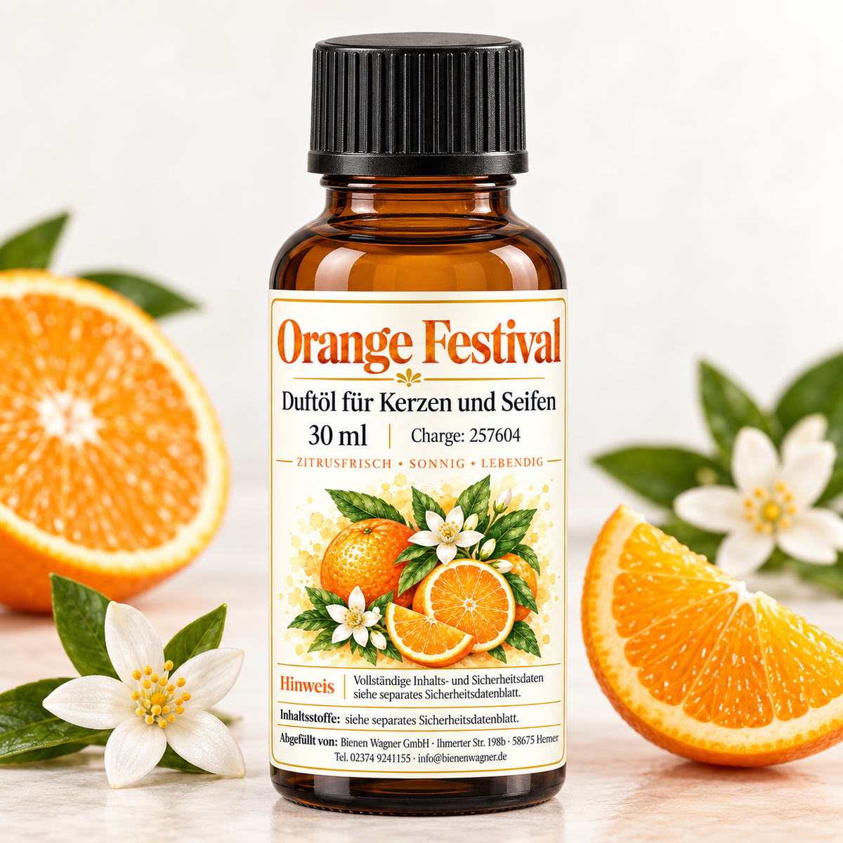 Orange Festival geurolie 30 ml – sinaasappelgeur voor kaarsen & zeep 
