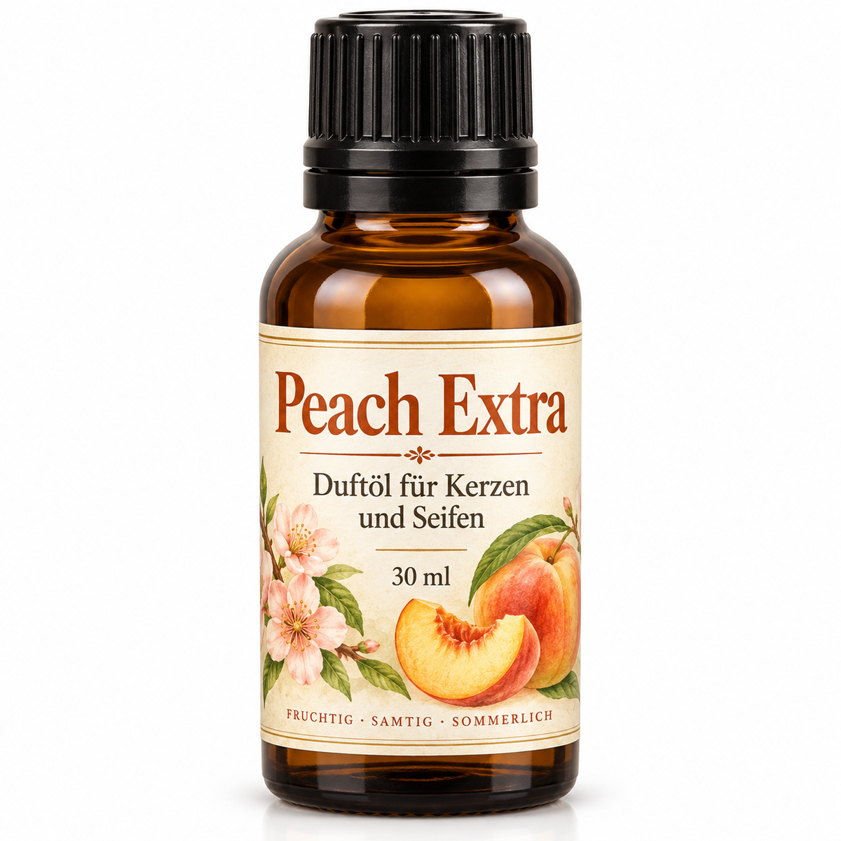 Olio profumato Peach Extra 30 ml – olio profumato alla pesca per candele e saponi 