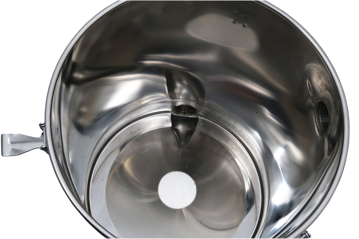 Sloping Bucket Bienenwagner Sloping bottom sieve bucket 50 kg made of stainless steel ...