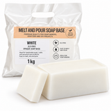 Base per sapone Melt &amp; Pour bianca – 1 kg | Vegana, senza olio di palma e facile da lavorare 