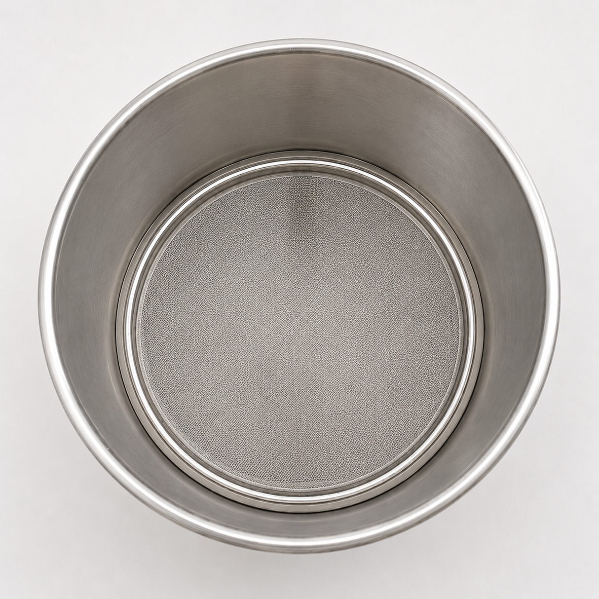 Stainless steel fine sieve for Honigtherm – 0.315 mm mesh size sieve ring 