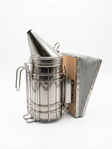 Fumoir professionnel en acier inoxydable Amiskoker de style Dadant avec soufflet en cuir.