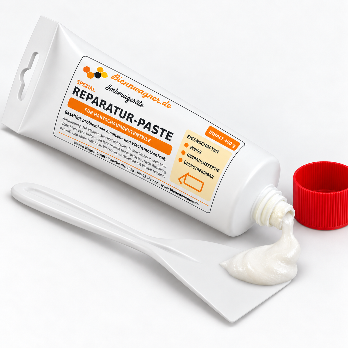 Reparaturpaste für Hartschaumbeuten 400 g | BienenWagner Styropor beuten Reparatur