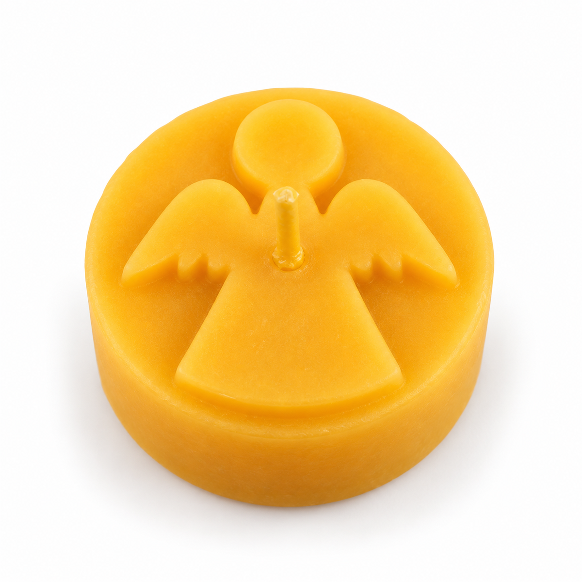 Silicone casting mould for tea light candle “Angel” – cast small beeswax candles with an angel motif yourself 