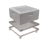 Hive trolley on wheels, 53cm x 53cm, for transporting honey supers and extractors