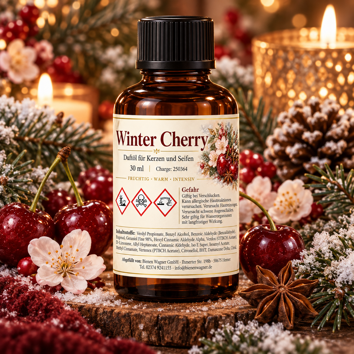 Winter Cherry Duftöl 30 ml – Kirschduft für Kerzen & Seifen