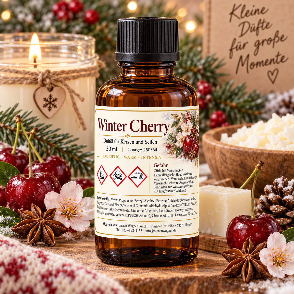 Winter Cherry Duftöl 30 ml – Kirschduft für Kerzen & Seifen